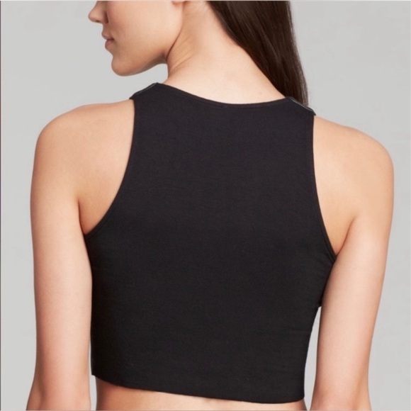 Bailey 44 Black Fitted Crop Tank Top - Picture 3 of 6